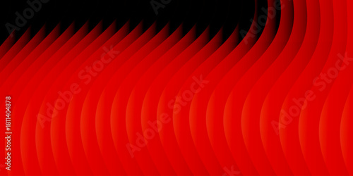 Neon ribbed fractal glass 3d background. Holographic vertical stripe pattern with vibrant purple blue yellow gradient. Abstract black bg, iridescent texture lines in radiant colors. 3D illustration