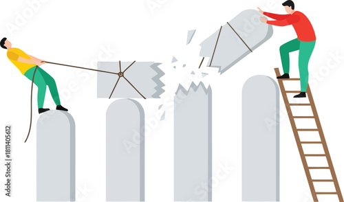 Economic Downturn Representation with Breaking Graph and Team Collaboration