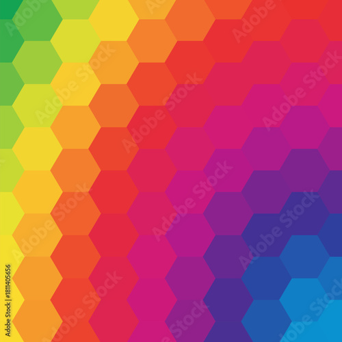 Colorful geometric background with hexagon pattern. eps 10