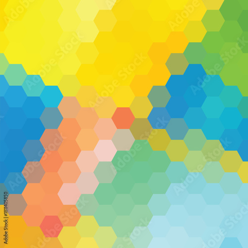 color hexagon. geometric design. abstract vector pattern. eps 10