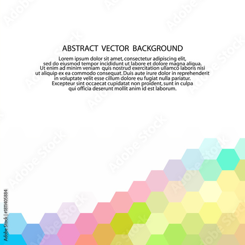 Colorful modern hexagon background for presentations. eps 10