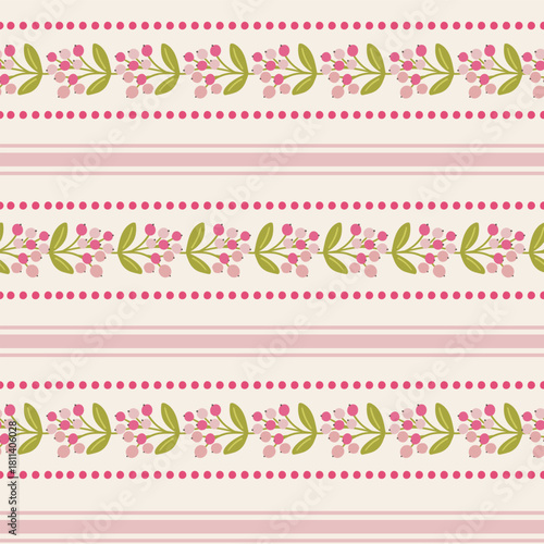 Floral christmas birthday spring seamless pattern digital paper background for cards, posters, textiles. Girly pattern