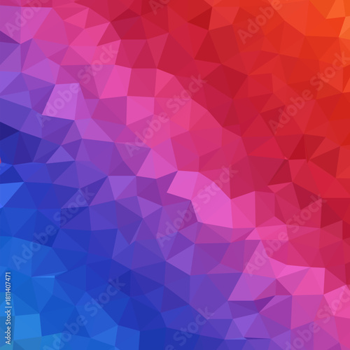 Colorful low poly vector gradient background. Polygonal texture, good as a cell phone, marketing material, or website backdrop. All polygons are in separate layers. eps 10