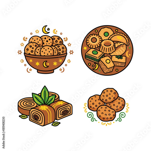 Delicious assortment of freshly baked snacks and sweet treats for gatherings