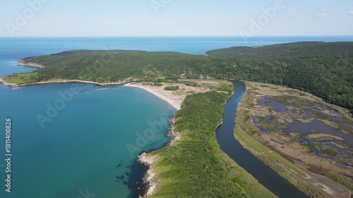Wallpaper Mural Aerial view of Black Sea Coast neat Arkutino area, Burgas Region, Bulgaria  Torontodigital.ca