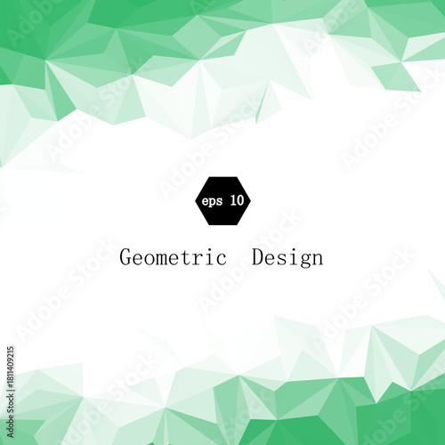 green abstract triangle background. vector geometric design. eps 10