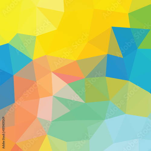 Multicolor geometric triangular low poly style. Gradient background. Vector polygonal. eps 10