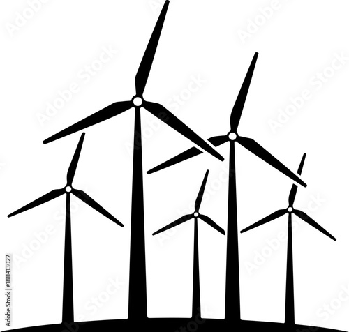 wind turbine on white background
