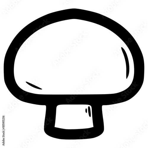 doodle mushroom illustration hand drawn outline vector