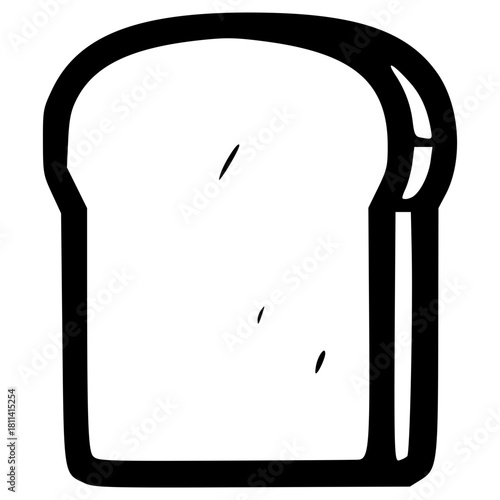 doodle toast illustration hand drawn outline vector