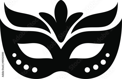 A classic masquerade mask in black, perfect for parties, celebrations, and festive events
