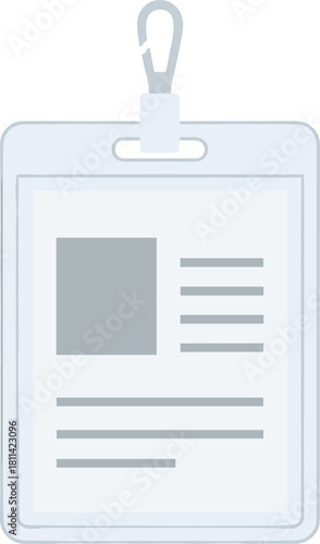 Minimalist Style Badge Identification Card Empty Template Illustration Graphic