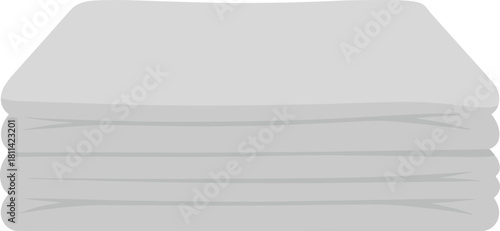 Simple Flat Stack of Folded Linen or Clothes for Clean Storage