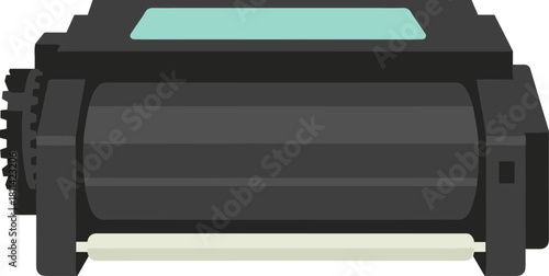 Flat Design Printer Cartridge Toner Component Graphic Icon Illustration