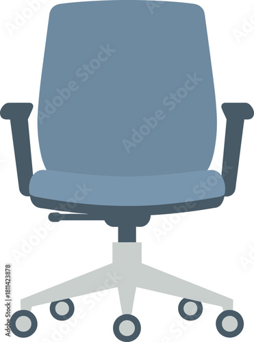 Modern Flat Style Office Desk Chair with Armrests and Wheels Furniture