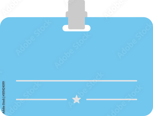 Simple Flat Style Identification Name Tag Blank Card Template Graphic