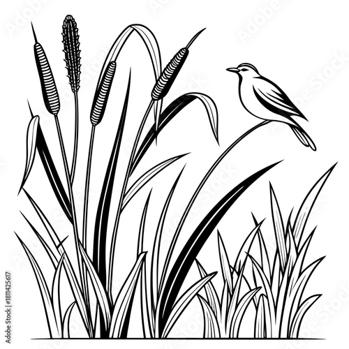 Pop Art Cattail Plant