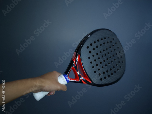 Hand Holding Padel Racket Action Grip Sports Photography