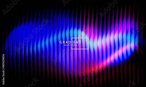 Futuristic neon gradient pattern with diagonal glowing lines blending smooth and radiant colors. Minimalistic abstract dark background perfect for creative digital tech designs. Vector illustration 
