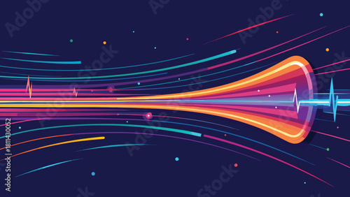 High Speed Digital Data Stream Technology Concept with vector illustration