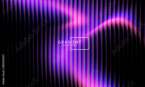 Futuristic neon gradient pattern with diagonal glowing lines blending smooth and radiant colors. Minimalistic abstract dark background perfect for creative digital tech designs. Vector illustration 