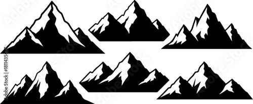 Majestic Mountain Silhouette Vector Collection

High Peak Black Mountain Outline Set

Adventure Landscape Mountain Silhouette Bundle