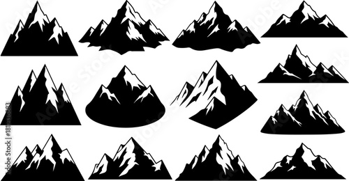 Majestic Mountain Silhouette Vector Collection

High Peak Black Mountain Outline Set

Adventure Landscape Mountain Silhouette Bundle
