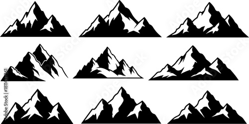 Majestic Mountain Silhouette Vector Collection

High Peak Black Mountain Outline Set

Adventure Landscape Mountain Silhouette Bundle