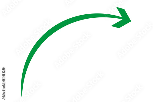green curved arrow pointing upward right png