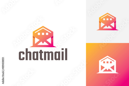 chat and mail logo vector