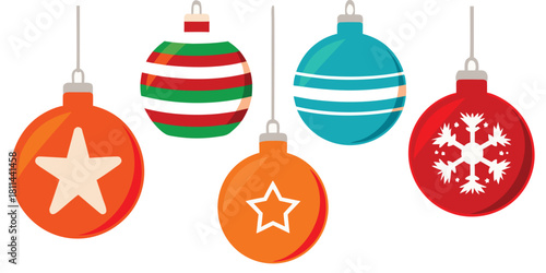 Christmas ornaments holiday decoration festive celebration xmas tree baubles season joy