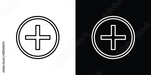 Add icons symbols. Collection of simple black icons