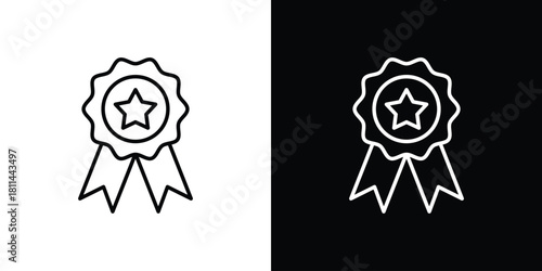 Badge icons symbols. Collection of simple black icons