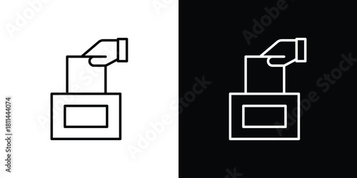 Ballot icons symbols. Collection of simple black icons