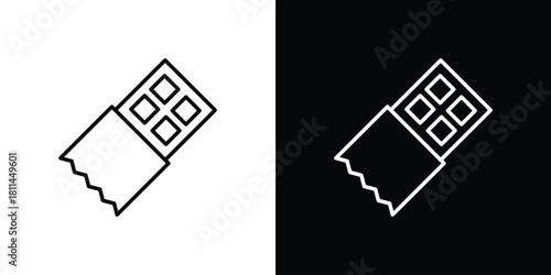 Chocolate icons symbols. Collection of simple black icons