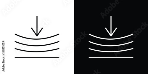 Compress icons symbols. Collection of simple black icons