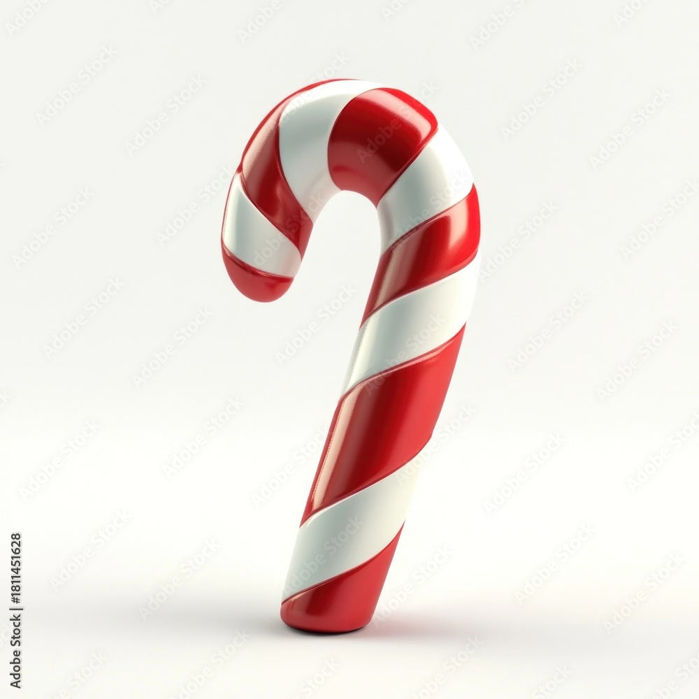 Obraz premium Candy cane sweets white red.