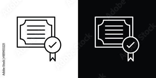 Diploma icons symbols. Collection of simple black icons