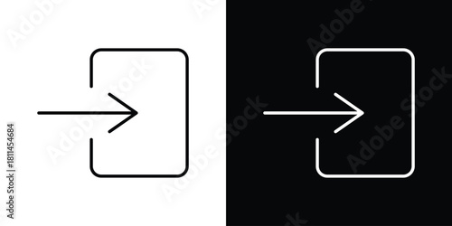 Enter icons symbols. Collection of simple black icons