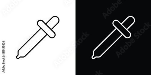 Eye dropper icons symbols. Collection of simple black icons