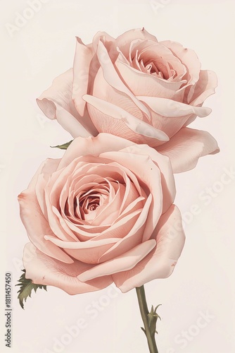 Romantic pastel petals evoke nostalgia through a charming retro floral hand rendered composition floral botanical art illustration spring season wallpaper background