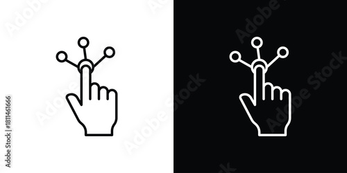 Interactive icons symbols. Collection of simple black icons