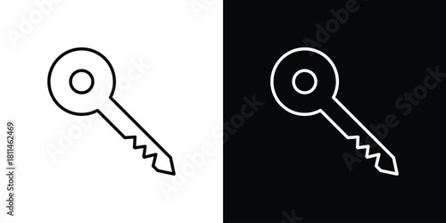 key icons symbols. Collection of simple black icons