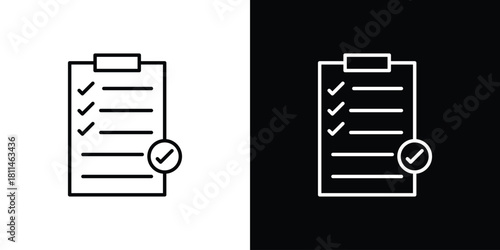 List check icons symbols. Collection of simple black icons