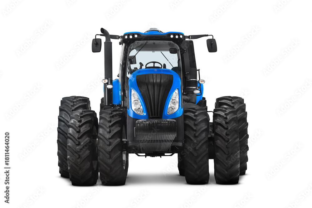 Obraz premium Trator pesado azul agro agriculture