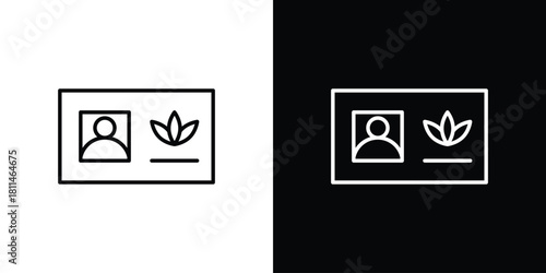 Medical marijuana card icons symbols. Collection of simple black icons