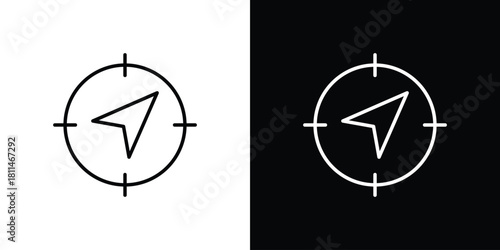 Navigation icons symbols. Collection of simple black icons