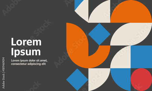 This image features a colorful geometrical abstract background with vibrant shapes, making it suitable for creative projects, showcasing modern designs and artistic tendencies.