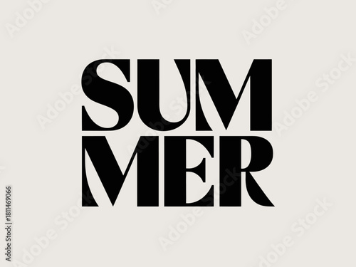 The image showcases bold typography spelling out 'SUMMER,' perfect for advertising seasonal products, conveying a sense of warmth, joy, and vibrancy in the design.