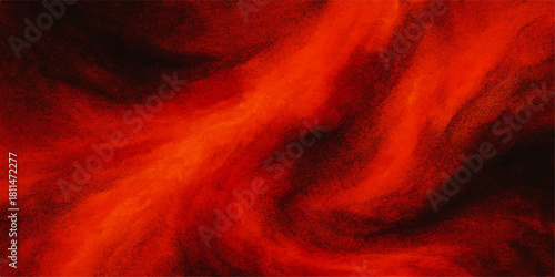 A dark grunge pattern backdrop with abstract red and orange light motion resembling hot inferno smoke and flame texture